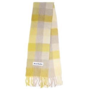 Mohair Checked Scarf 