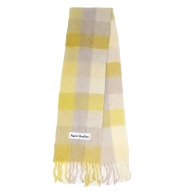 Mohair Checked Scarf 