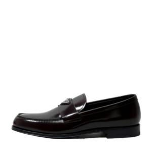 Brushed leather loafers