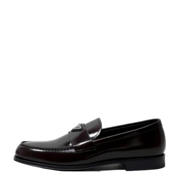 Brushed leather loafers