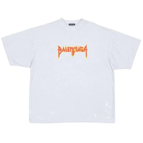 Balenciaga Metal Oversized Fit T-Shirt White Vintage