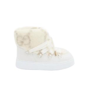 GG Detail Shearling Lace-Up Boots