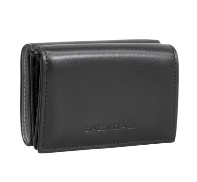 Logo embossed flap card wallet