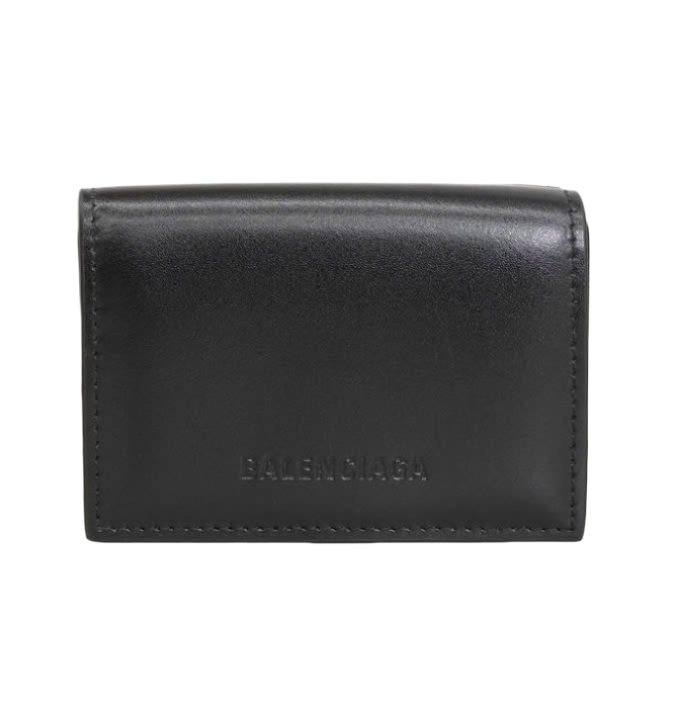 Logo embossed flap card wallet