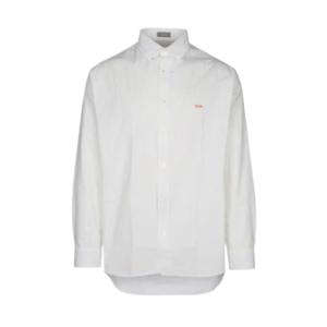 Logo embroidered cotton shirt