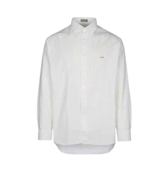 Logo embroidered cotton shirt