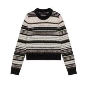 24FWStriped O-neck Sweater