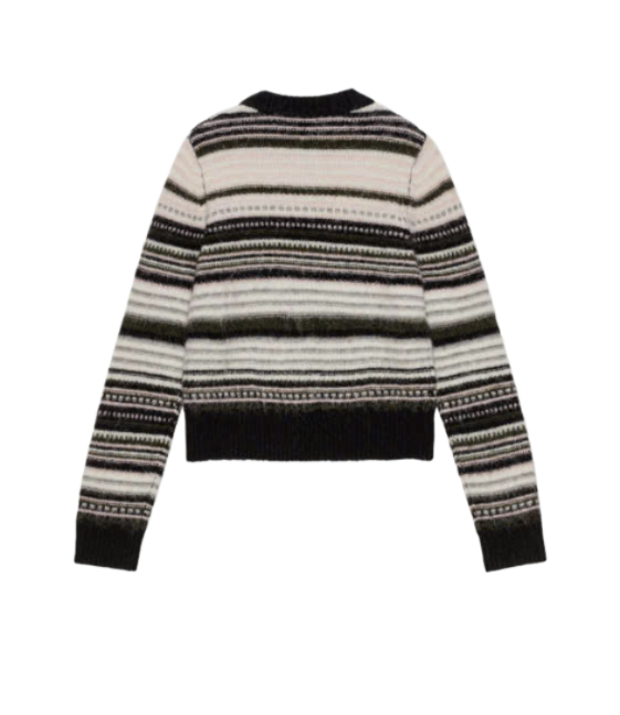 24FWStriped O-neck Sweater