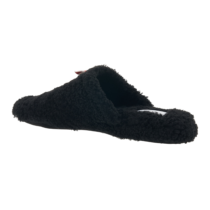 Men's Logo Tab Shearling Slippers