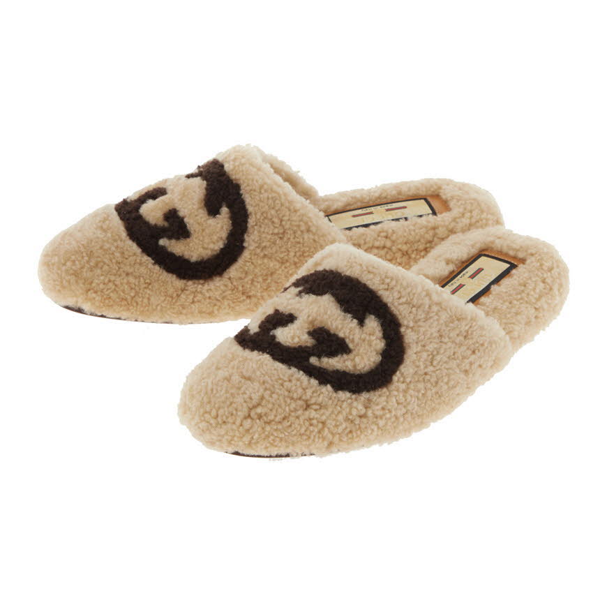 Women's Interlocking G Wool Slide