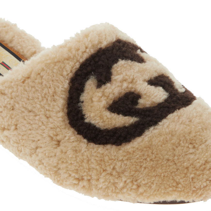 Women's Interlocking G Wool Slide