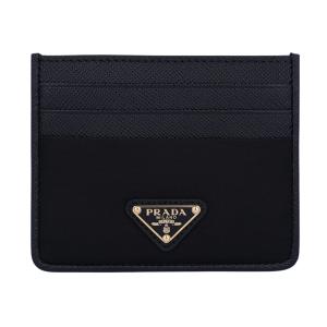 Triangle Logo Re-Nylon and Saffiano Card Holder 