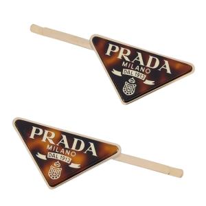 Triangle Logo Enameled Hairpin - Honey