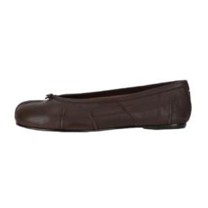 New Tabi Ballerina Flat Shoes - Brown