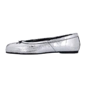 New Tabi Ballerina Flat Shoes - Silver