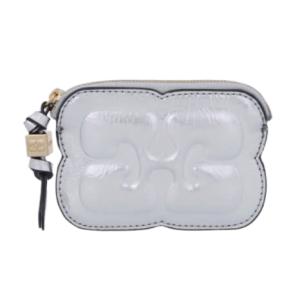 Butterfly Compact Zipper Wallet - Silver