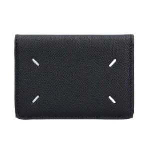 4 Stitch Clip Trifold Wallet - Black