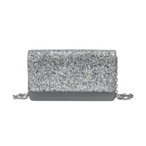 Glitter Chain Wallet - Silver