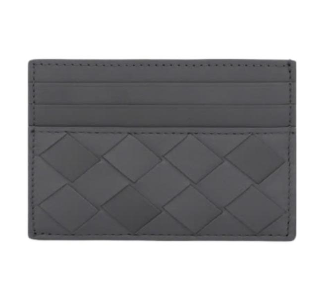 Intrecciato Card Holder - Light Grey