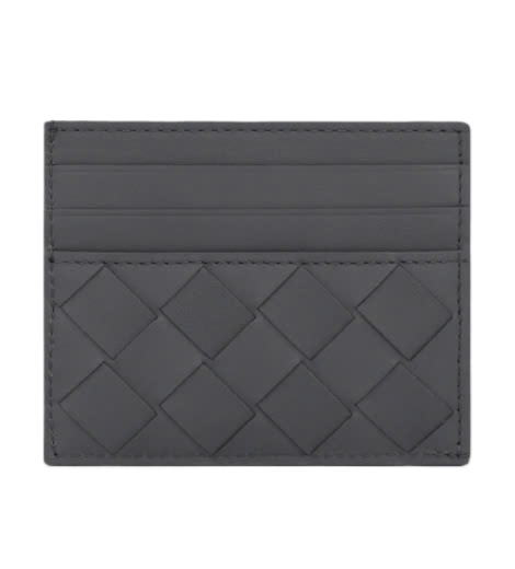 Intrecciato Card Holder - Light Grey