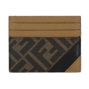 Fendi Diagonal Card Holder - Brown 