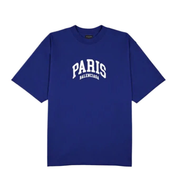 Medium Fit Cities Paris Short Sleeve T-Shirt - Blue