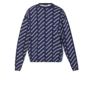 Allover Logo Knit - Navy