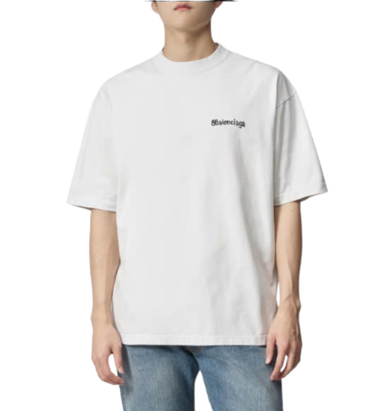 Oversized Logo Print Short Sleeve T-Shirt - White