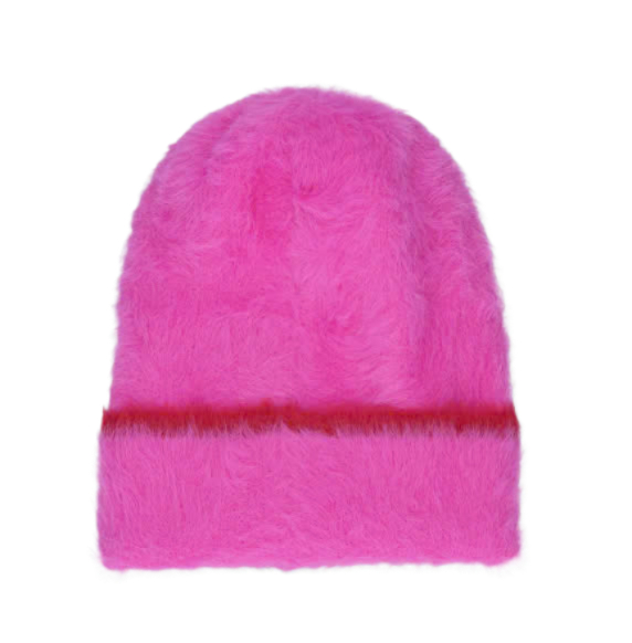 Le Bonne Neve Fluffy Beanie - Pink