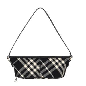 24FW Black Check Baguette Mini Bag