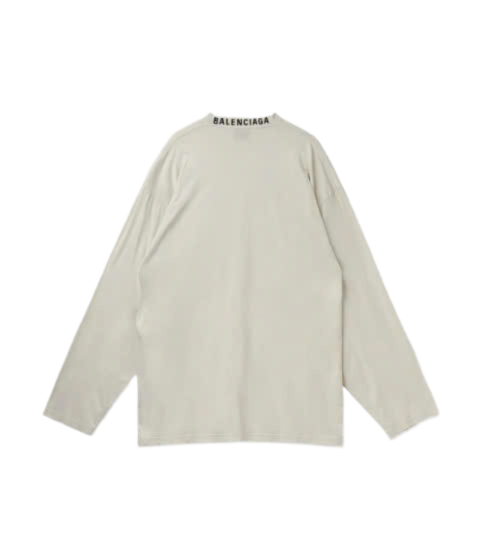 Oversized Long Sleeve T-Shirt - Off White