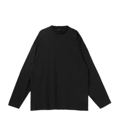 Oversized Long Sleeve T-Shirt - Washed Black