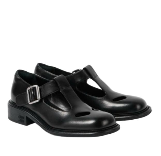 T Buckle Strap Mary Jane Loafers