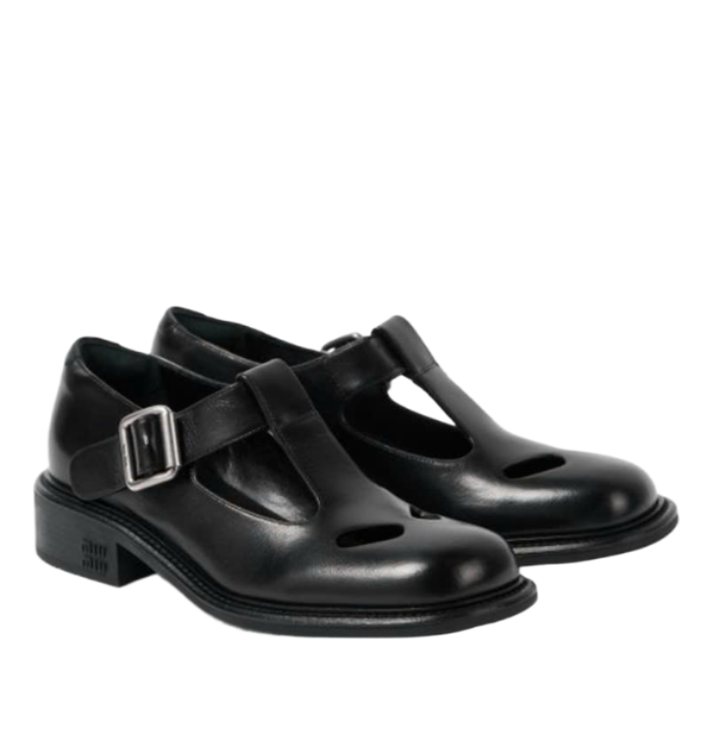 T Buckle Strap Mary Jane Loafers