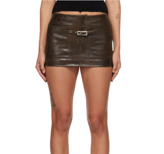 ANNAMARIA leather skirt