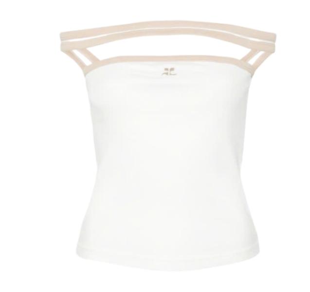 AC Logo Boat Neck Sleeveless Top