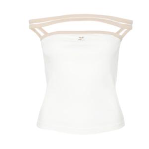 AC Logo Boat Neck Sleeveless Top