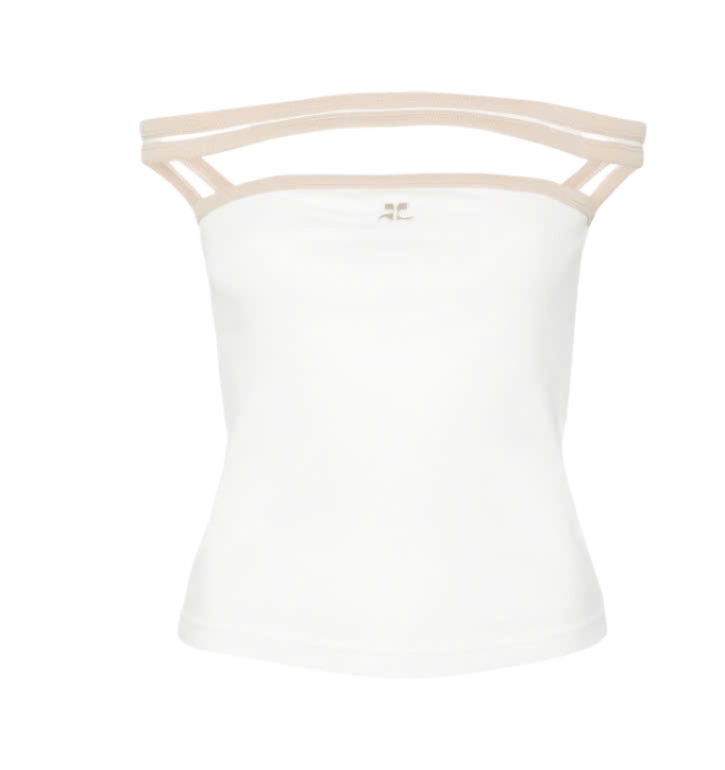 AC Logo Boat Neck Sleeveless Top