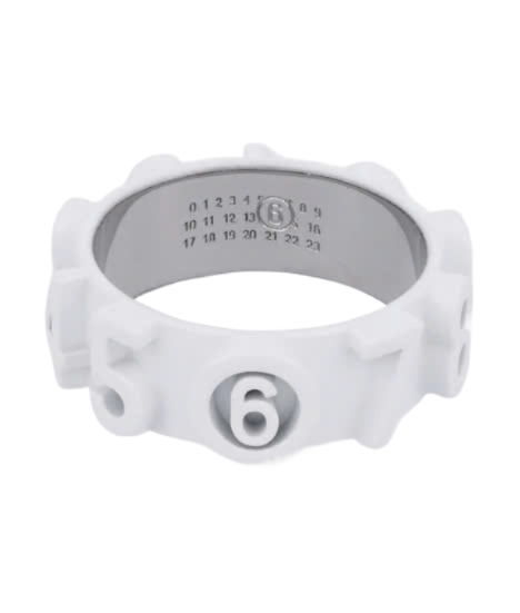 New Number Logo Ring - White:Palladio