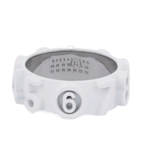 New Number Logo Ring - White:Palladio