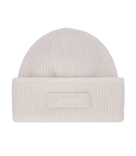 Le Bonnet Grosgrain Beanie - White