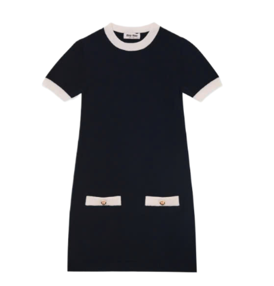 Cashmere Mini Dress - Navy