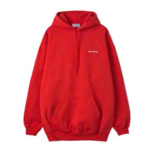 Medium Fit Logo Hoodie - Red