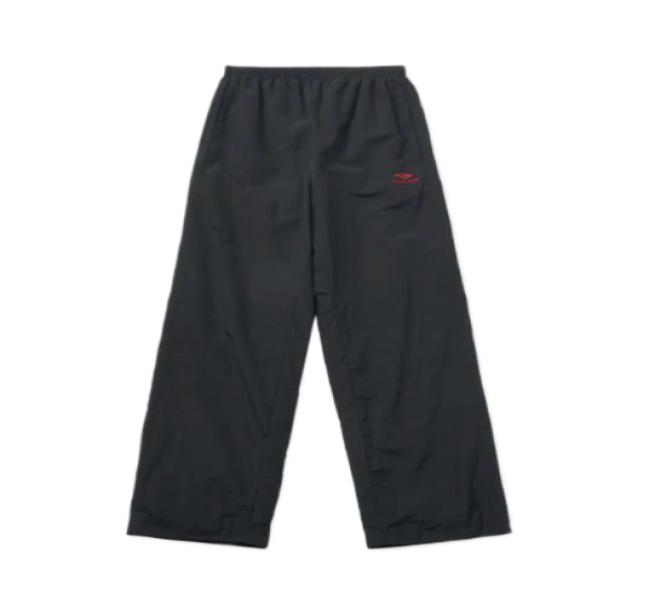 Logo Detail Nylon Track Pants - Black