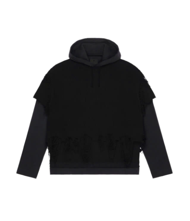 Overlap Logo Cotton Hoodie