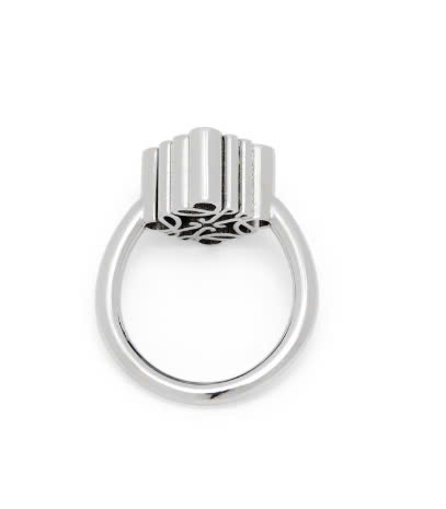 Single Anagram Ring in Sterling Silver