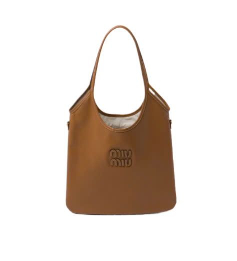 IVY Logo Patch Leather Tote Bag