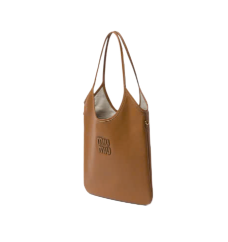 IVY Logo Patch Leather Tote Bag