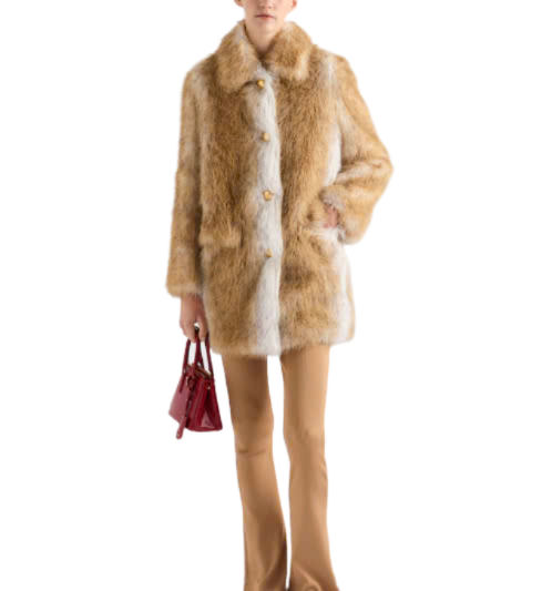 ASPEN GOLD BUTTON FAKE FUR COAT