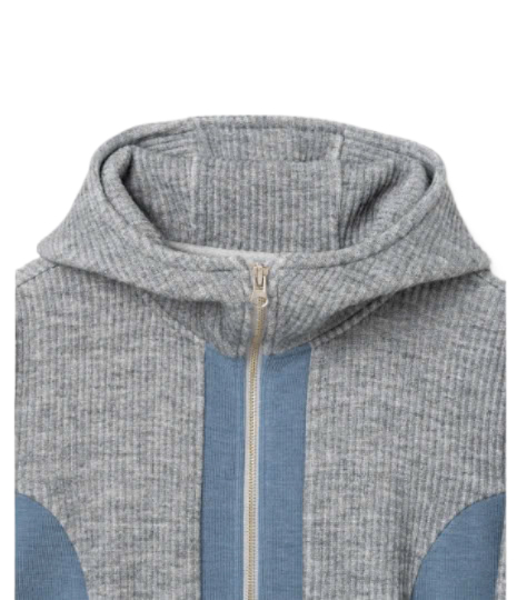 Two Way Side Hooded Zip-Up